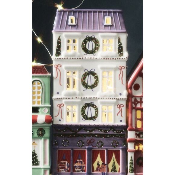 Anthropologie Ceramic Holiday House Department Store Christmas - Picture 1 of 6